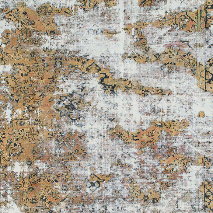 Abstract Dark Almond Brown Modern Rug, abs1297