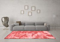 Machine Washable Abstract Red Modern Rug, wshabs1297red