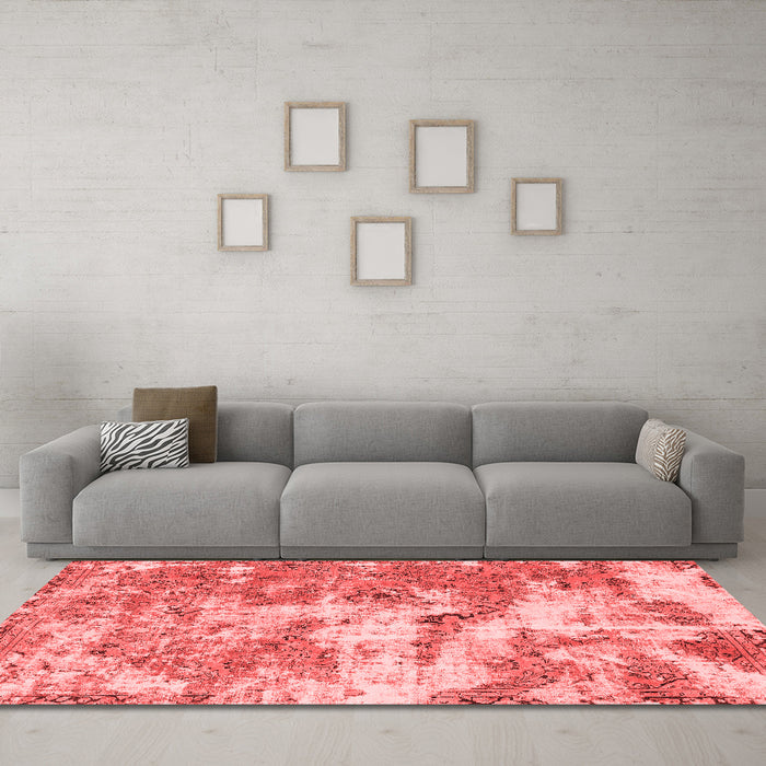 Modern Red Washable Rugs