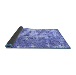 Sideview of Abstract Blue Modern Rug, abs1297blu