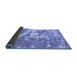 Sideview of Abstract Blue Modern Rug, abs1297blu