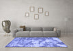 Machine Washable Abstract Blue Modern Rug in a Living Room, wshabs1297blu