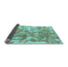 Sideview of Abstract Light Blue Modern Rug, abs1298lblu