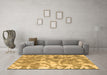 Machine Washable Abstract Brown Modern Rug in a Living Room,, wshabs1298brn