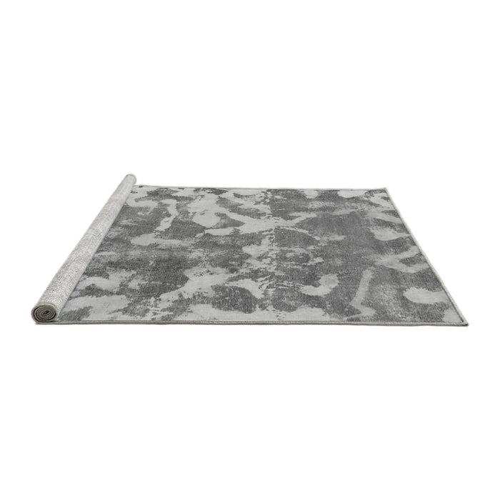Sideview of Machine Washable Abstract Gray Modern Rug, wshabs1298gry