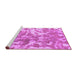 Sideview of Machine Washable Abstract Purple Modern Area Rugs, wshabs1298pur