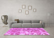 Machine Washable Abstract Purple Modern Area Rugs in a Living Room, wshabs1298pur