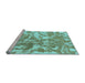 Sideview of Machine Washable Abstract Light Blue Modern Rug, wshabs1298lblu