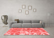 Modern Red Washable Rugs