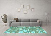 Machine Washable Abstract Light Blue Modern Rug, wshabs1298lblu