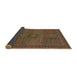 Sideview of Abstract Oak Brown Modern Rug, abs1299