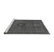 Sideview of Machine Washable Abstract Gray Modern Rug, wshabs1299gry