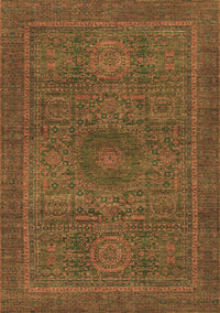 Abstract Brown Modern Rug, abs1299brn