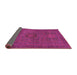 Sideview of Abstract Pink Modern Rug, abs1299pnk