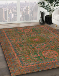 Abstract Oak Brown Modern Rug, abs1299