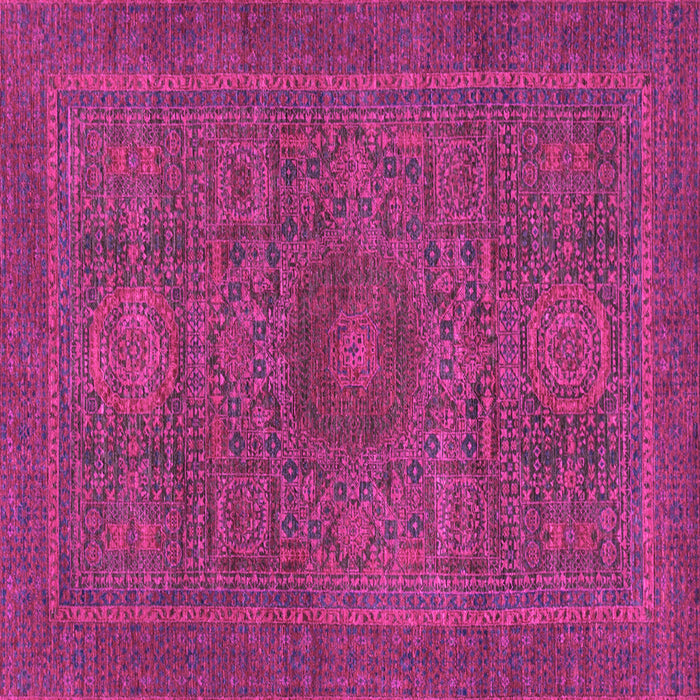 Square Machine Washable Abstract Pink Modern Rug, wshabs1299pnk