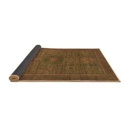 Sideview of Abstract Brown Modern Rug, abs1299brn