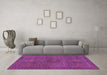 Machine Washable Abstract Purple Modern Area Rugs in a Living Room, wshabs1299pur