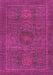 Machine Washable Abstract Pink Modern Rug, wshabs1299pnk