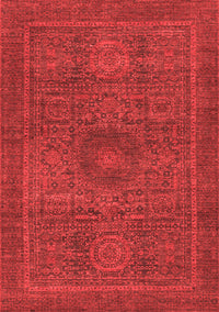 Abstract Red Modern Rug, abs1299red