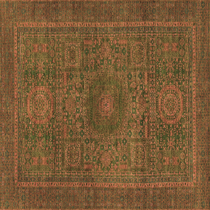 Square Abstract Brown Modern Rug, abs1299brn