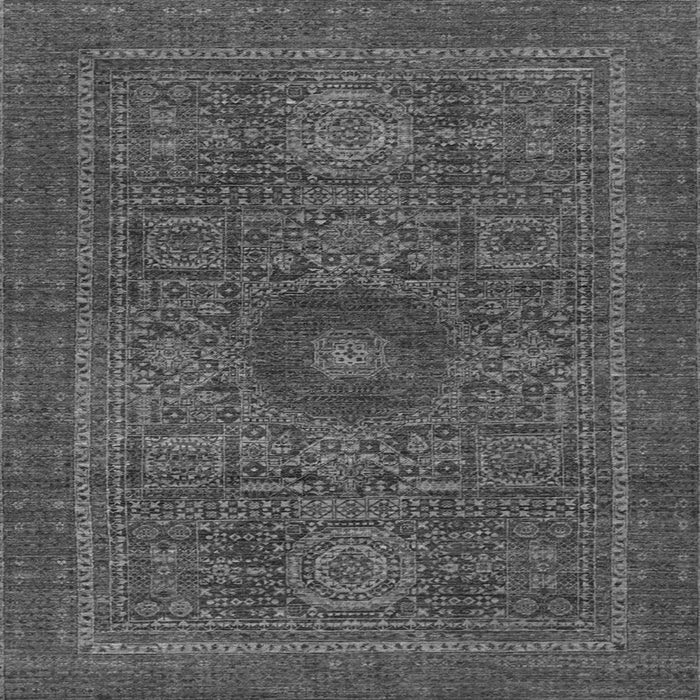 Square Abstract Gray Modern Rug, abs1299gry