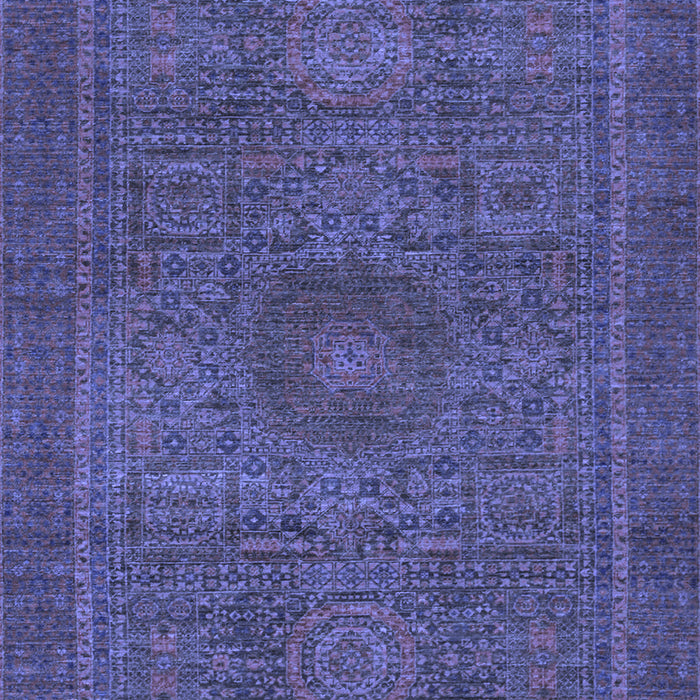 Machine Washable Abstract Blue Modern Rug, wshabs1299blu