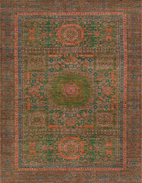 Machine Washable Abstract Oak Brown Rug, wshabs1299