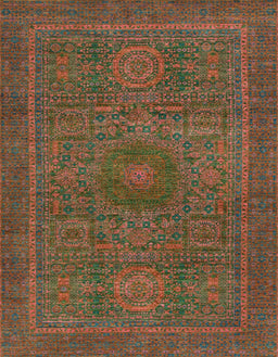 Machine Washable Abstract Oak Brown Rug, wshabs1299