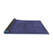 Sideview of Abstract Blue Modern Rug, abs1299blu