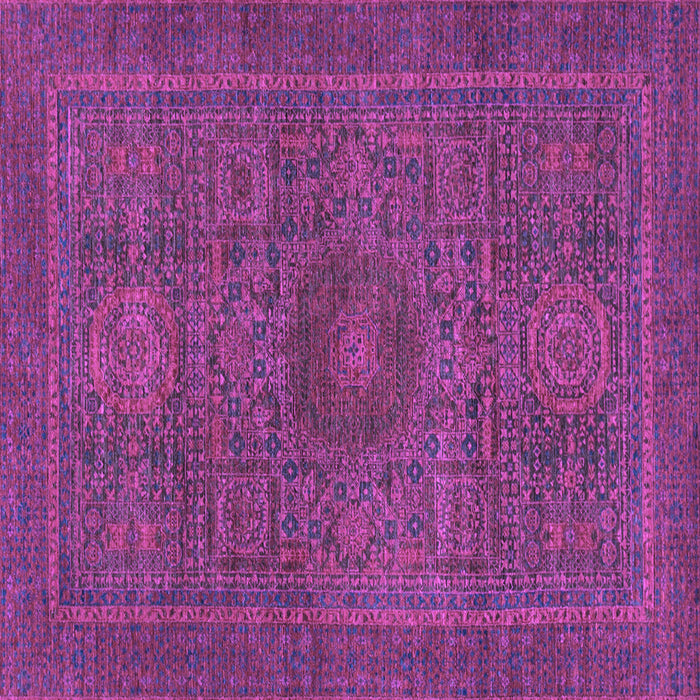 Square Abstract Purple Modern Rug, abs1299pur