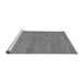 Sideview of Machine Washable Abstract Gray Modern Rug, wshabs129gry