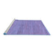 Sideview of Machine Washable Abstract Blue Modern Rug, wshabs129blu