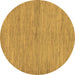 Round Abstract Brown Modern Rug, abs129brn