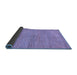 Sideview of Abstract Blue Modern Rug, abs129blu