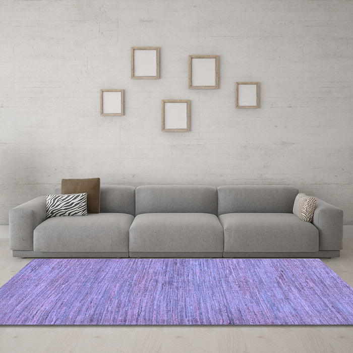 Machine Washable Abstract Blue Modern Rug in a Living Room, wshabs129blu