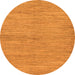 Round Abstract Orange Modern Rug, abs129org