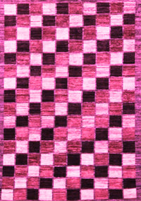 Checkered Pink Modern Rug, abs12pnk