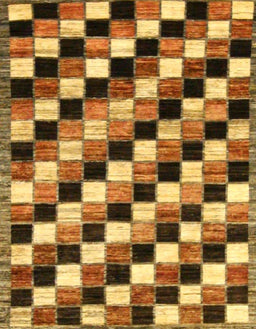 Abstract Yellow Checkered Rug, abs12