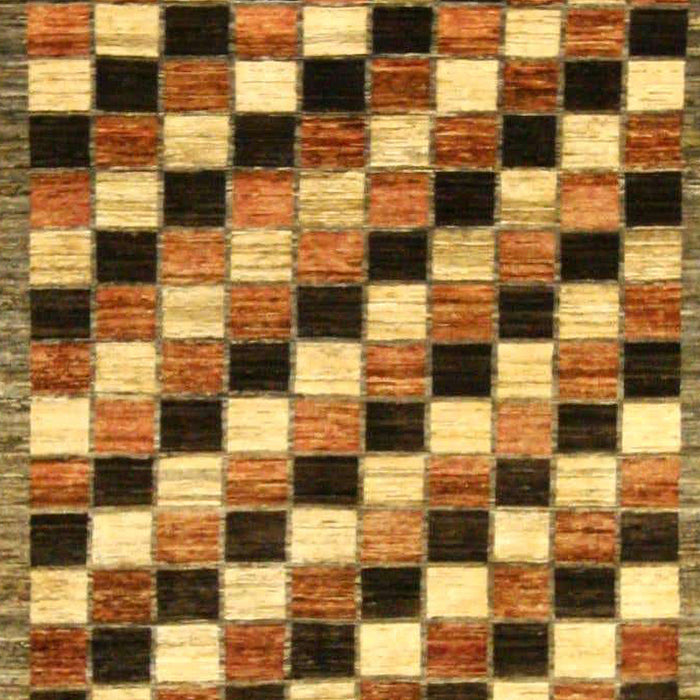 Abstract Yellow Checkered Rug, abs12