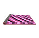 Sideview of Checkered Purple Modern Rug, abs12pur