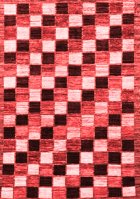 Checkered Red Modern Rug, abs12red