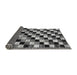 Sideview of Checkered Gray Modern Rug, abs12gry