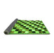 Sideview of Checkered Green Modern Rug, abs12grn