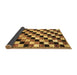 Sideview of Checkered Brown Modern Rug, abs12brn