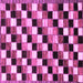 Square Checkered Purple Modern Rug, abs12pur