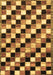 Machine Washable Checkered Brown Modern Rug, wshabs12brn