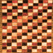 Square Machine Washable Checkered Orange Modern Area Rugs, wshabs12org