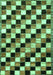 Machine Washable Checkered Turquoise Modern Area Rugs, wshabs12turq