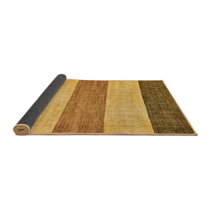 Sideview of Abstract Orange Modern Rug, abs130